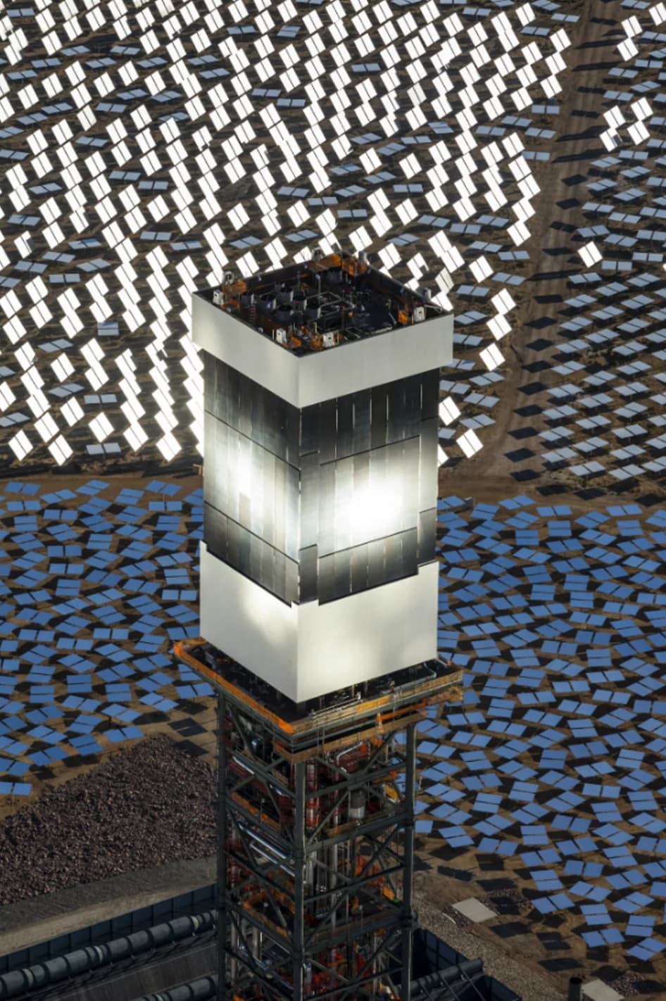 A glimpse at the Ivanpah solar plant. 